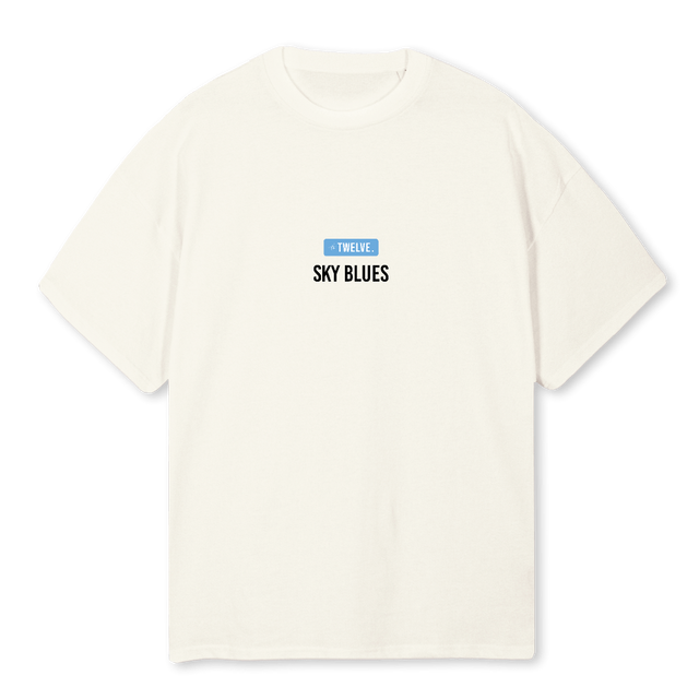 SKYBLUESTWO Cream Oversized Tee.