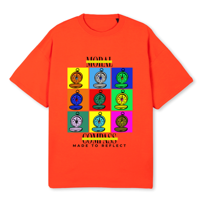 BRIGHTMC Hot Orange Oversized Tee.
