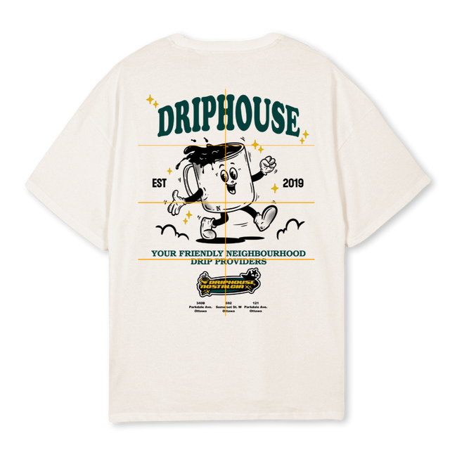 DRIPVINTAGEWHITE Vintage White Oversized Tee.