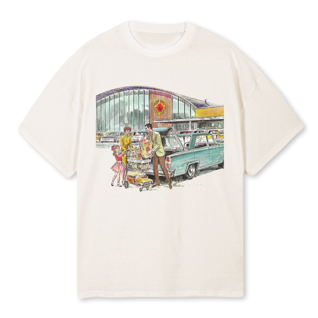 SRVTEE Vintage White Oversized Tee.