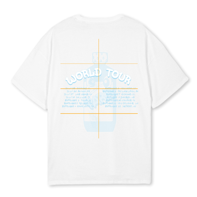 WRLDTOURSHIRT White Oversized Tee.