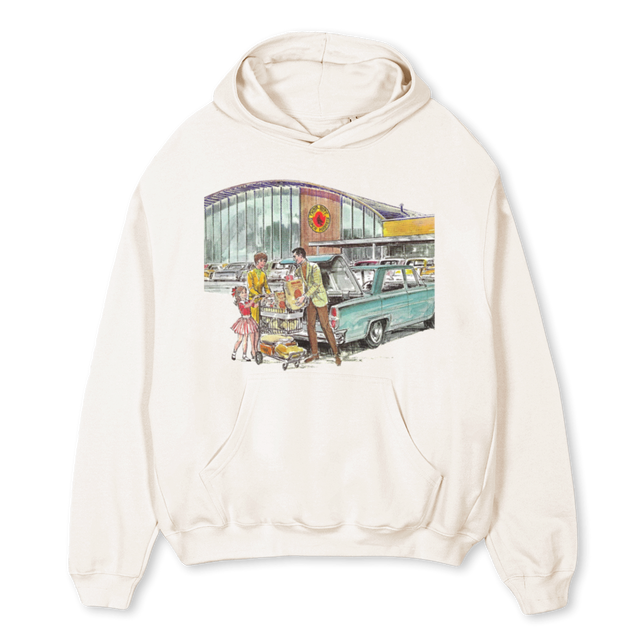 SRVINHOODIE Vintage White Oversized Hoodie.