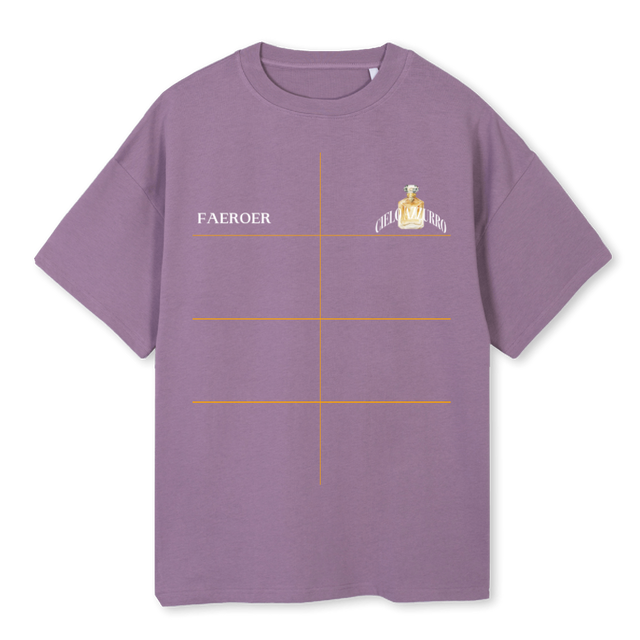 CATHREE Purple Oversized Tee.