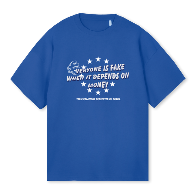 MONEY  Cobalt Blue Oversized Tee.
