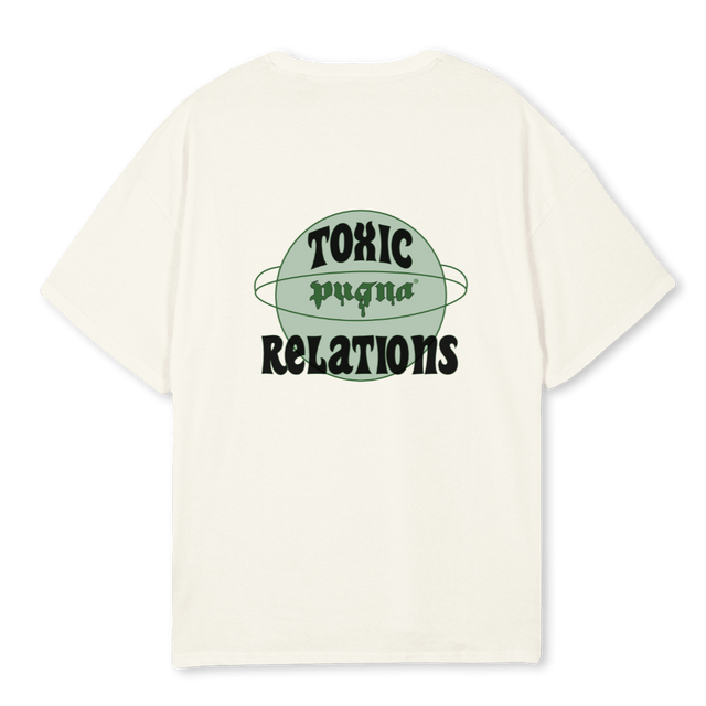 TOXIC GREEN Cream Oversized Tee.