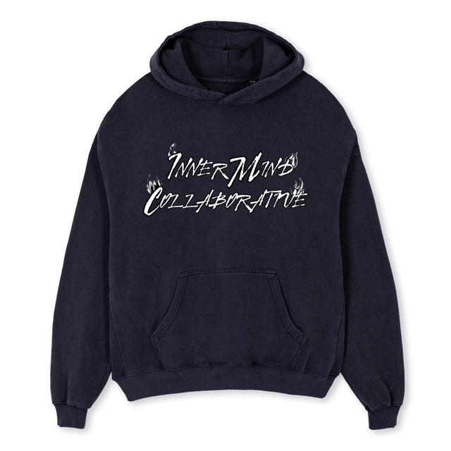 VISIONARY Vintage Black Oversized Hoodie.
