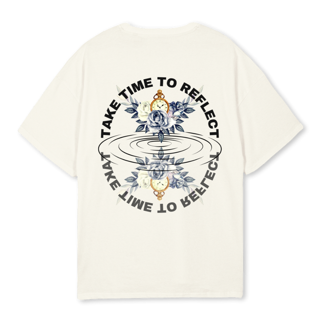 REFLECT SHIRT Cream Oversized Tee.