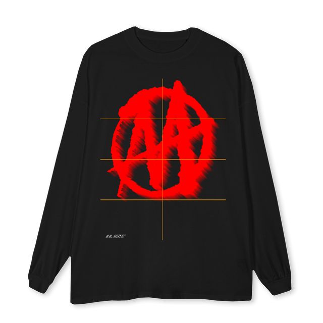 MPKXMOSHPIT  Black Oversized LS Tee.