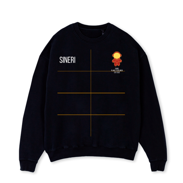 P EXPLR STRN SWSHIRT Black Oversized Crewneck Sweater.
