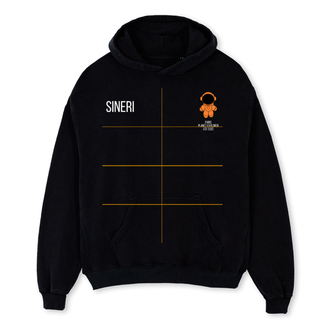 PLT EXPR MARS HDIE Black Oversized Hoodie.