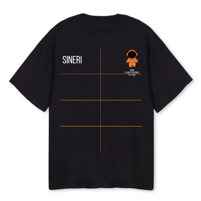 P EXPLR MRS SHIRT Black Oversized Tee.