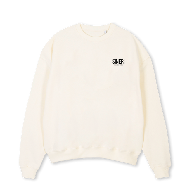 EXC EDTN SW SHIRT  Cream Oversized Crewneck Sweater.