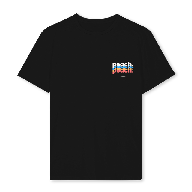 PEACH DISCO DOT Black Regular Tee.