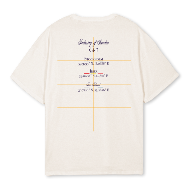 NAVAL MOTIONS T Vintage White Oversized Tee.