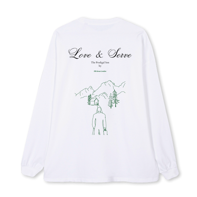 TPS  White Oversized LS Tee.