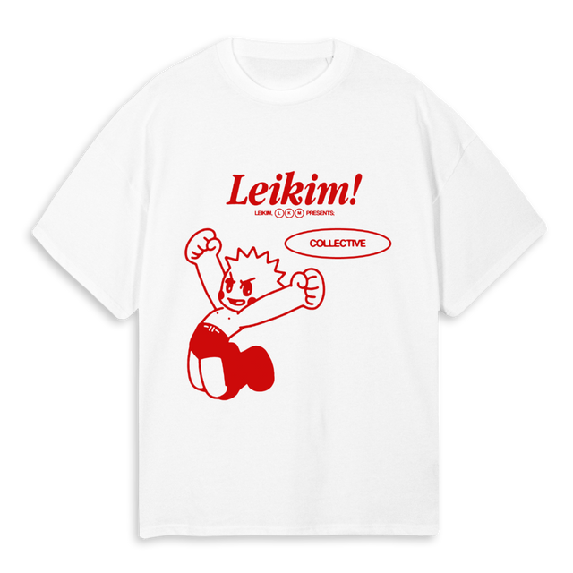 LEIKIM COMMUNITY White Oversized Tee.