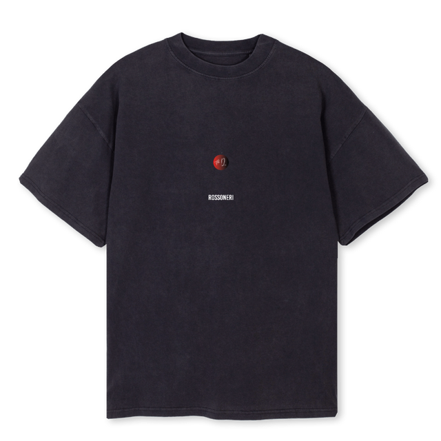 ROSSONERITHREE Vintage Black Oversized Tee.