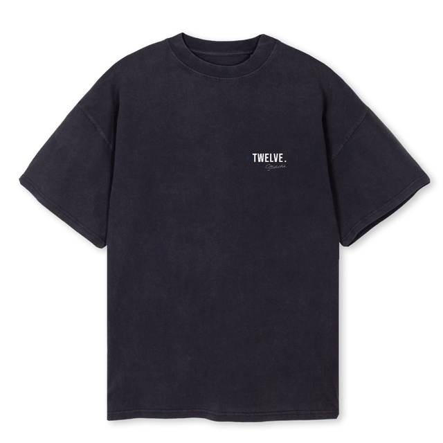 NERAZZURRIONE Vintage Black Oversized Tee.