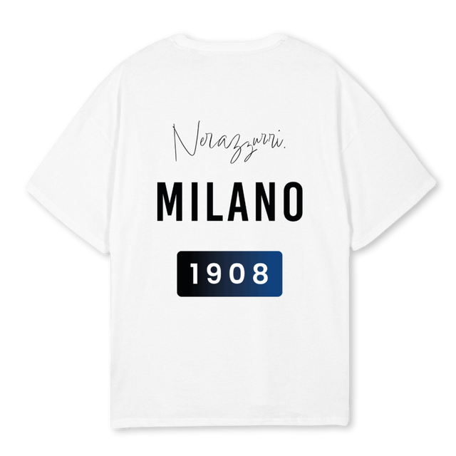 NERAZZURRITHREE White Oversized Tee.