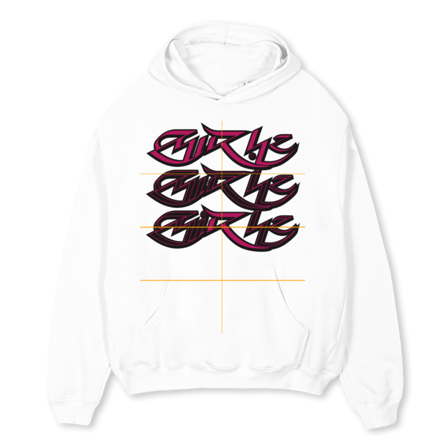 GIRLZ WHT HD White Oversized Hoodie.