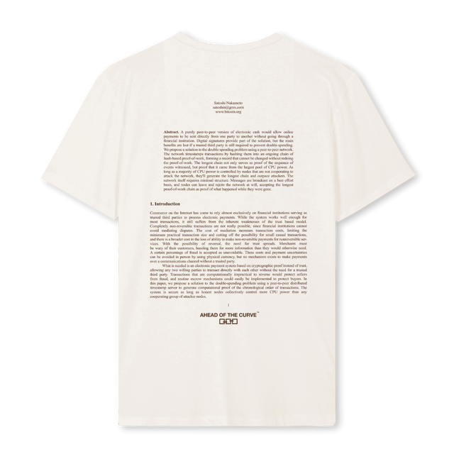 BTCWHITEPPRLOGOSMALL Vintage White Regular Tee.
