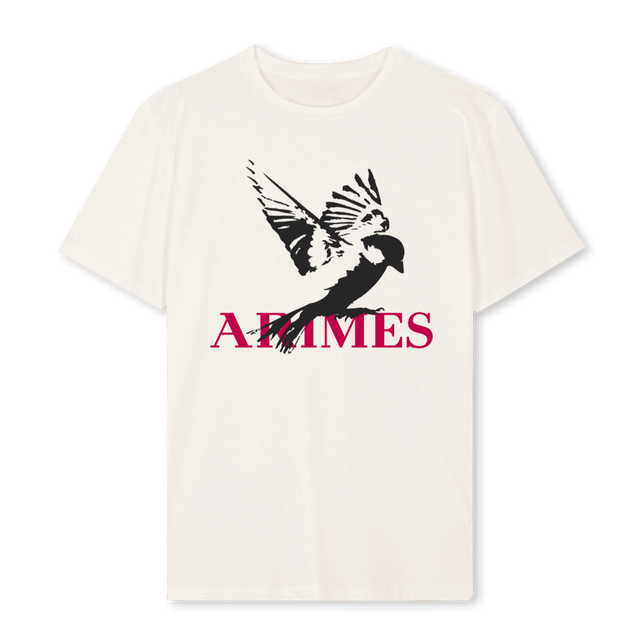 ARIMES BIRD Vintage White Regular Tee.