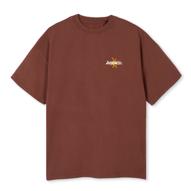 LOCO CARTEL SUNSHINE Vintage Brown Oversized Tee.