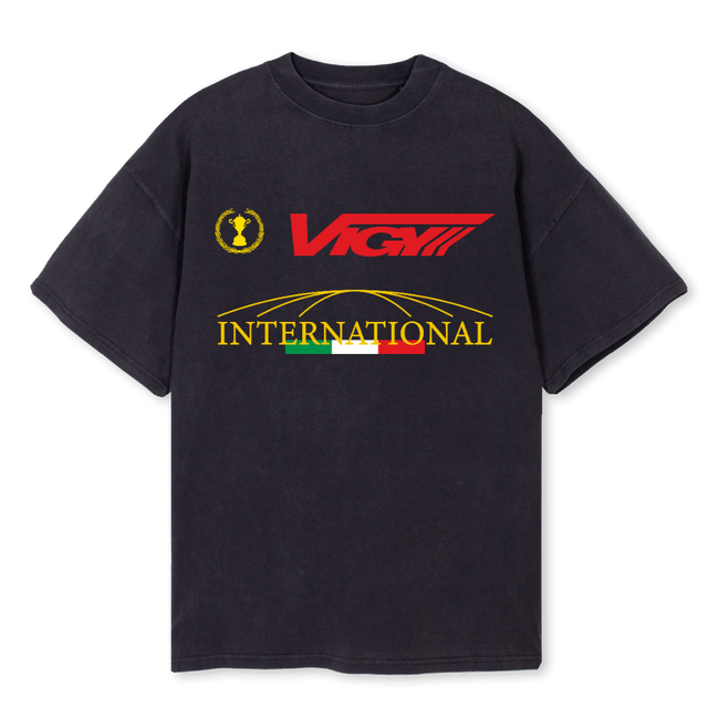 INTERNATIONAL  Vintage Black Oversized Tee.