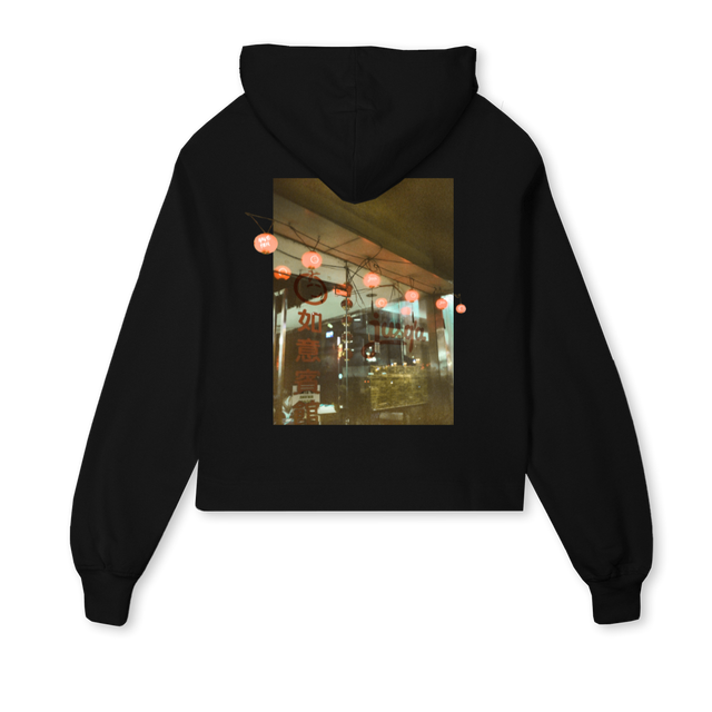 PART II Black Cropped Hoodie.