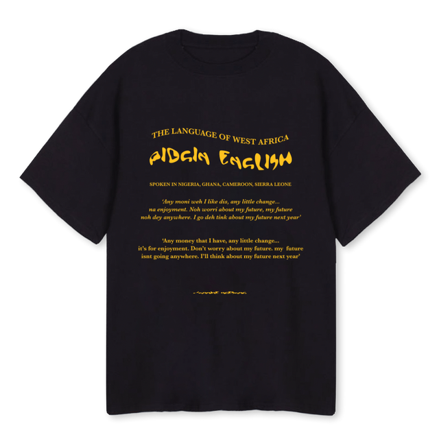 BLCK PIDGIN Black Oversized Tee.