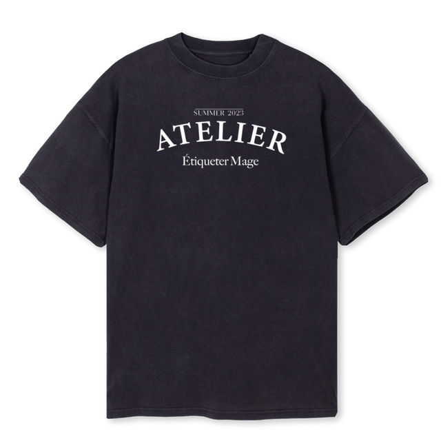 ETIQUETER VGBLK OVT Vintage Black Oversized Tee.