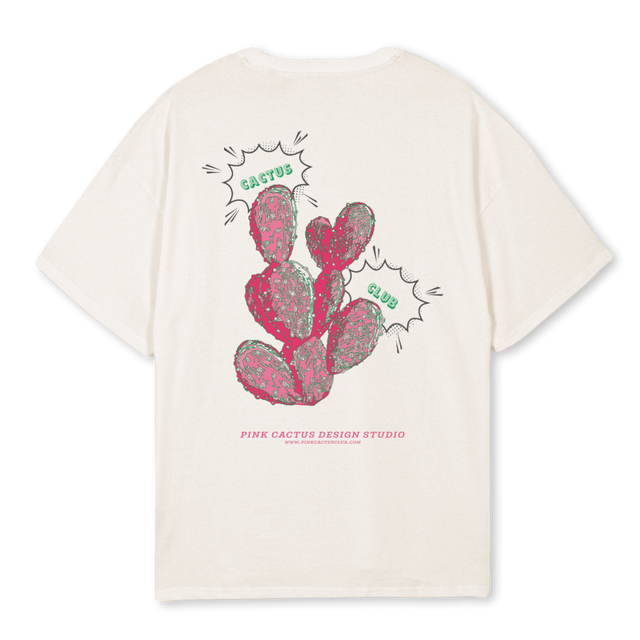 CACTI Vintage White Oversized Tee.