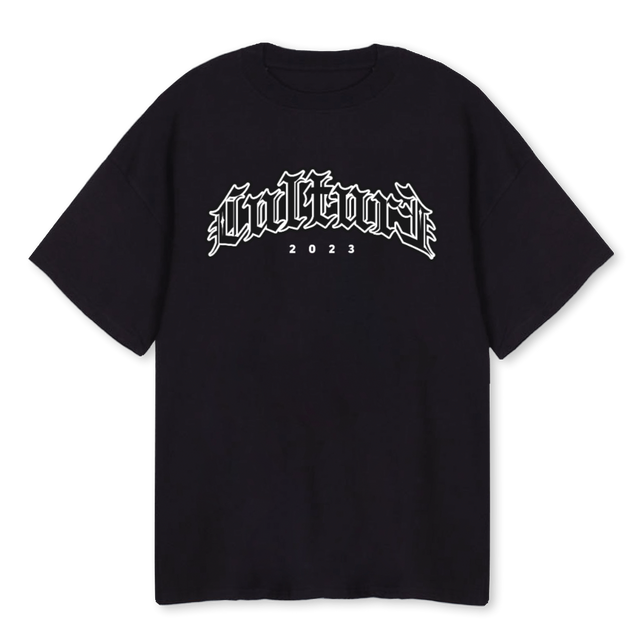 CULTURETEEBLCK Black Oversized Tee.
