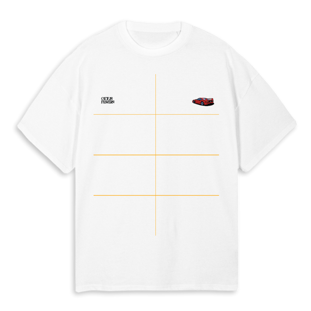 CHICAGOMOTORSPORTS White Oversized Tee.