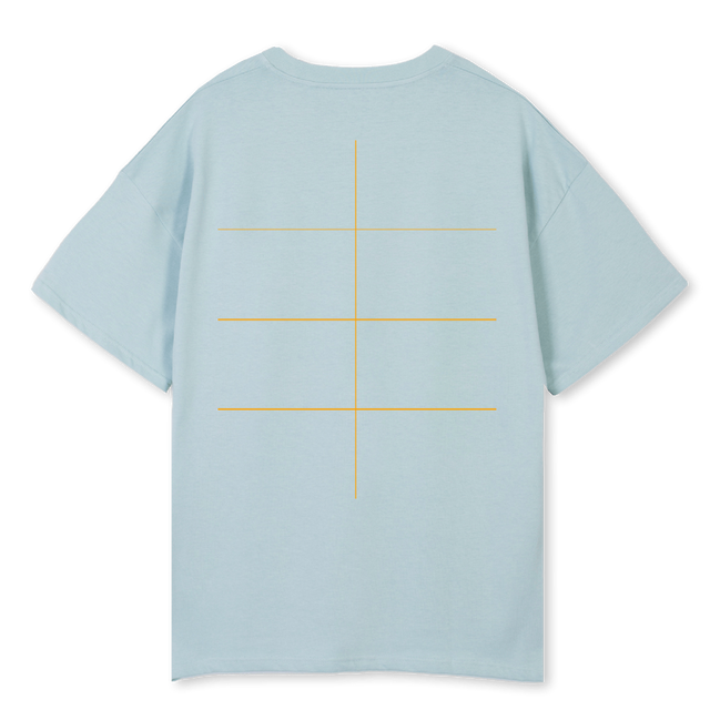 KTT FLOWERSMILE Cold Blue Oversized Tee.