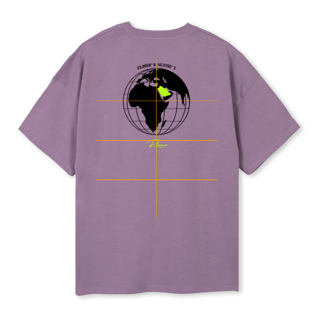 COUNTRY ART Purple Oversized Tee.