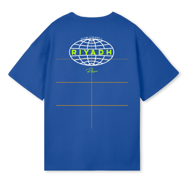 CITY ART Cobalt Blue Oversized Tee.