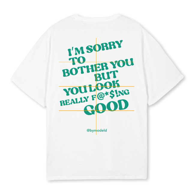 SORRY White Oversized Tee.