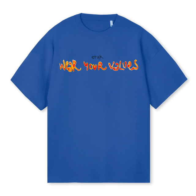 WYV B Cobalt Blue Oversized Tee.