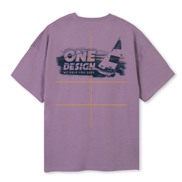 ONEDESIGNSAILPURBLE Purple Oversized Tee.