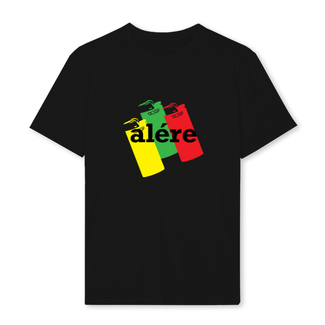 LIGHTERRS Black Regular Tee.
