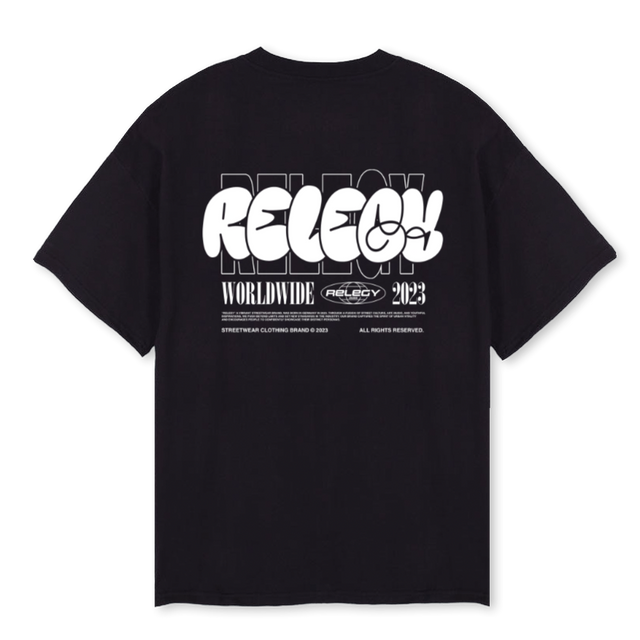 WORDWIDE 2 OSTW Black Oversized Tee.