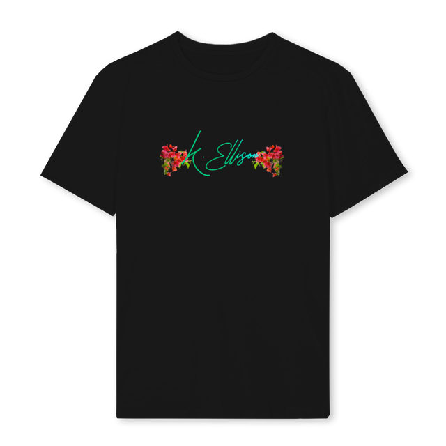 KELLIEFLOWER Black Regular Tee.