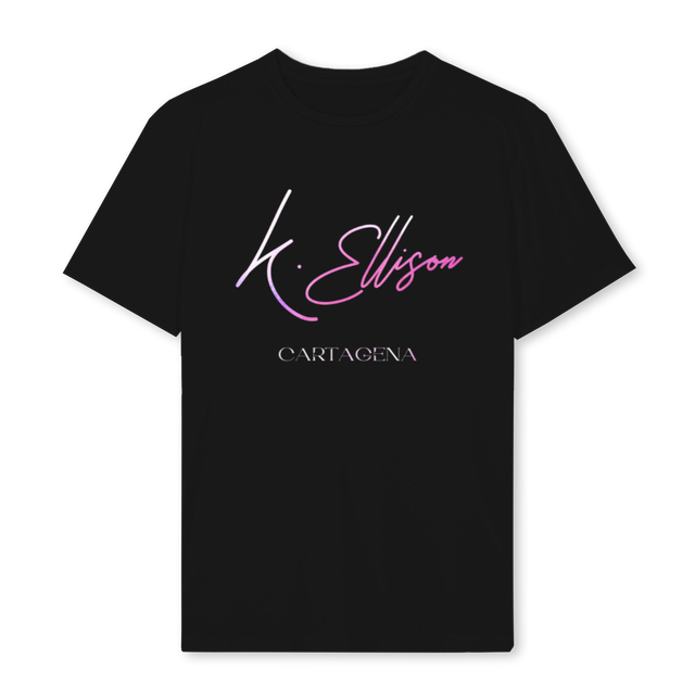 KELLIEPURP Black Regular Tee.