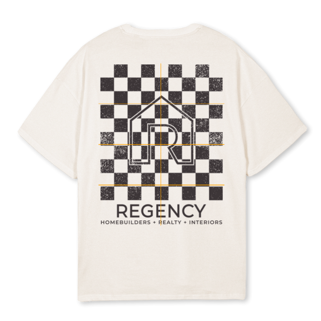 REGENCYCLUBCHECK Vintage White Oversized Tee.