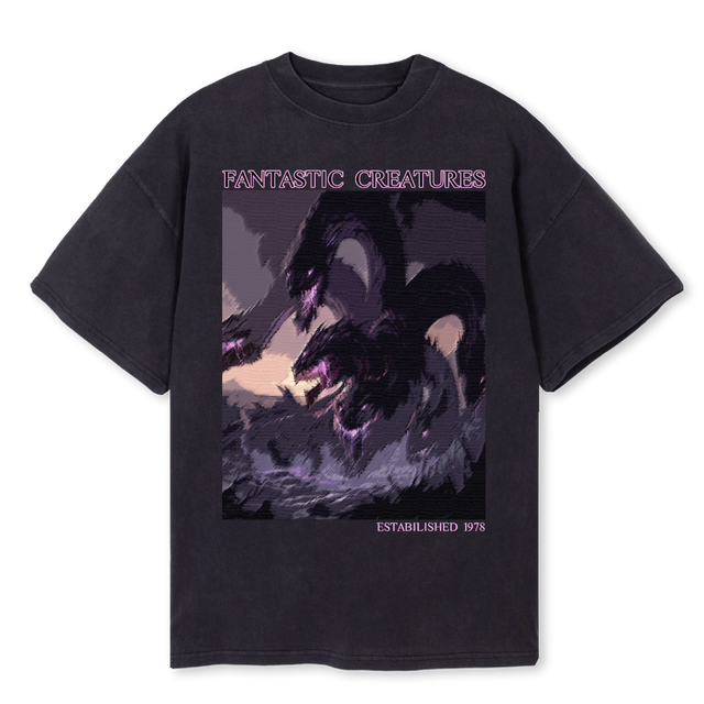 FCHYDRA Vintage Black Oversized Tee.
