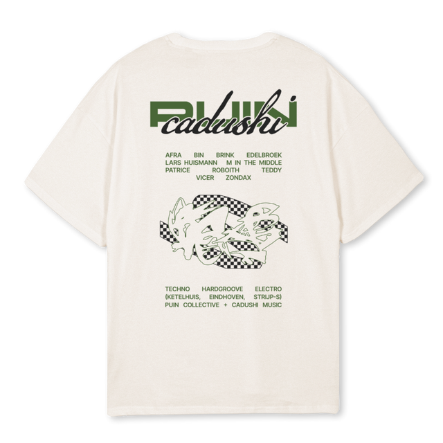 PUINCADUSHI Vintage White Oversized Tee.