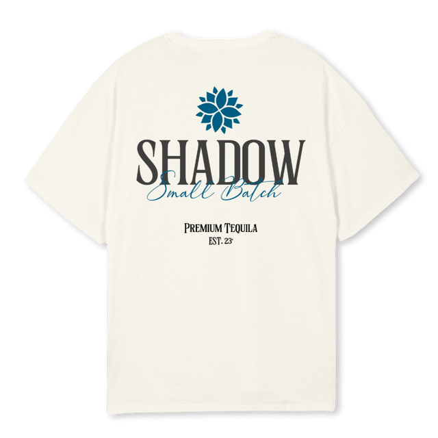 BLU SHADOW Cream Oversized Tee.