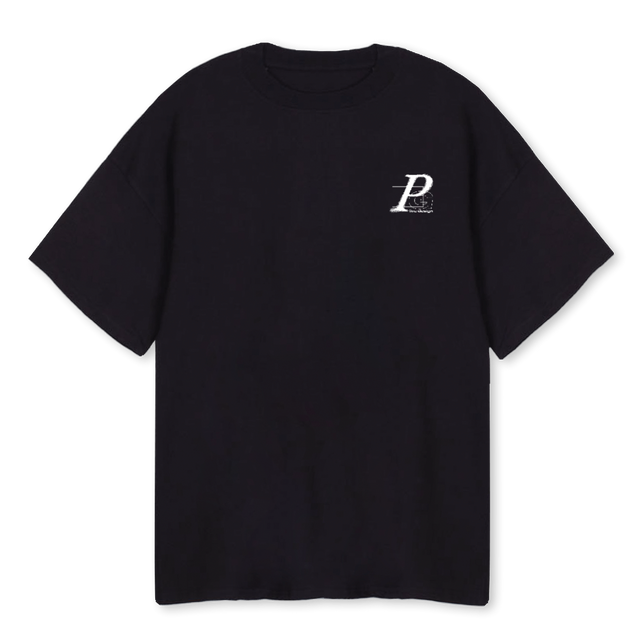 PGOVERI Black Oversized Tee.