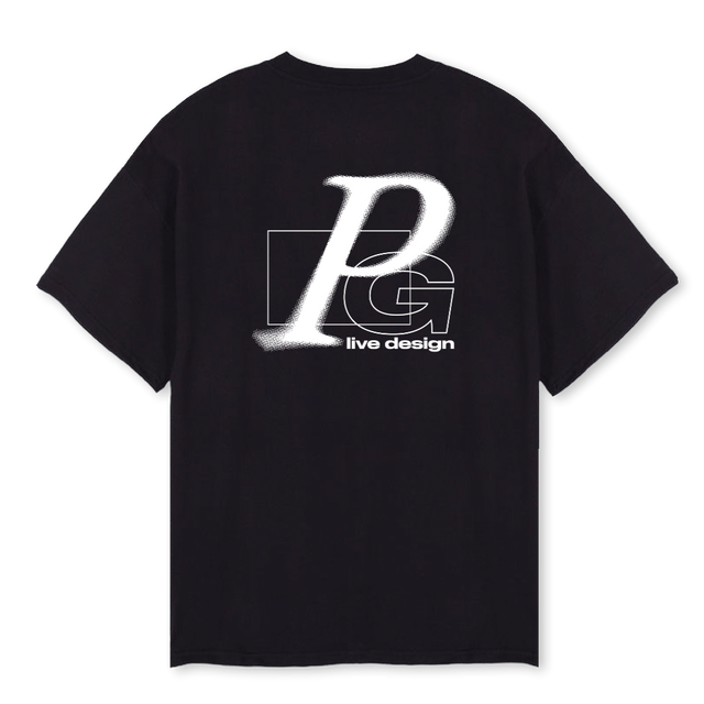 PGOVERI Black Oversized Tee.
